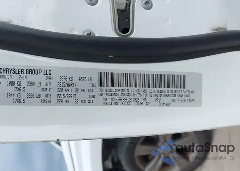 2015 Jeep Patriot High Altitude Edition z USA, uszkodzony, nr VIN 1C4NJRFB6FD217828